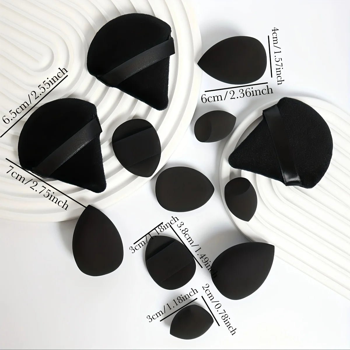 12 - Piece Makeup Sponge & Puff Set | Blender + Puff + Mini Combo - Katchy Vibez