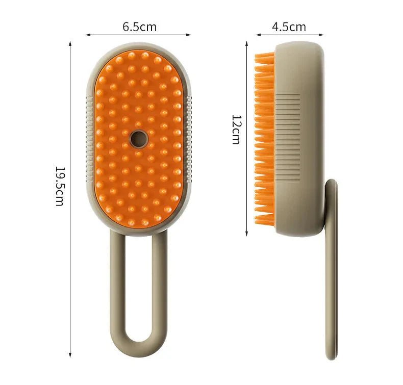 🔗3 - in - 1 Electric Pet Grooming Brush – Steam, Massage & Hair Removal - Katchy Vibez