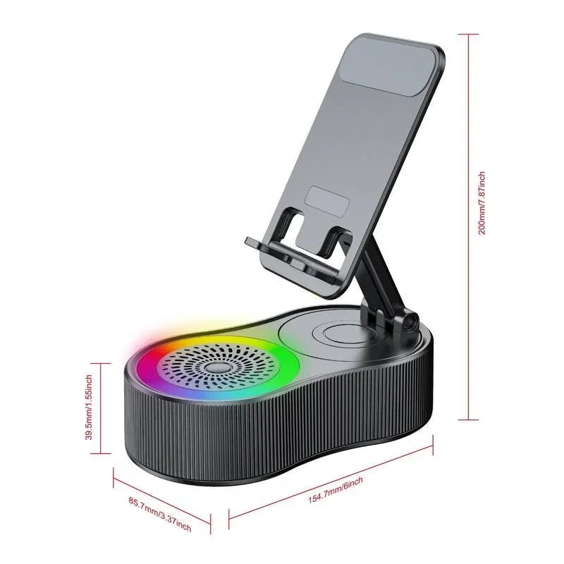 5 - in - 1 Bluetooth Speaker Phone Stand | Watch. Charge. Play. Anywhere. - Katchy Vibez
