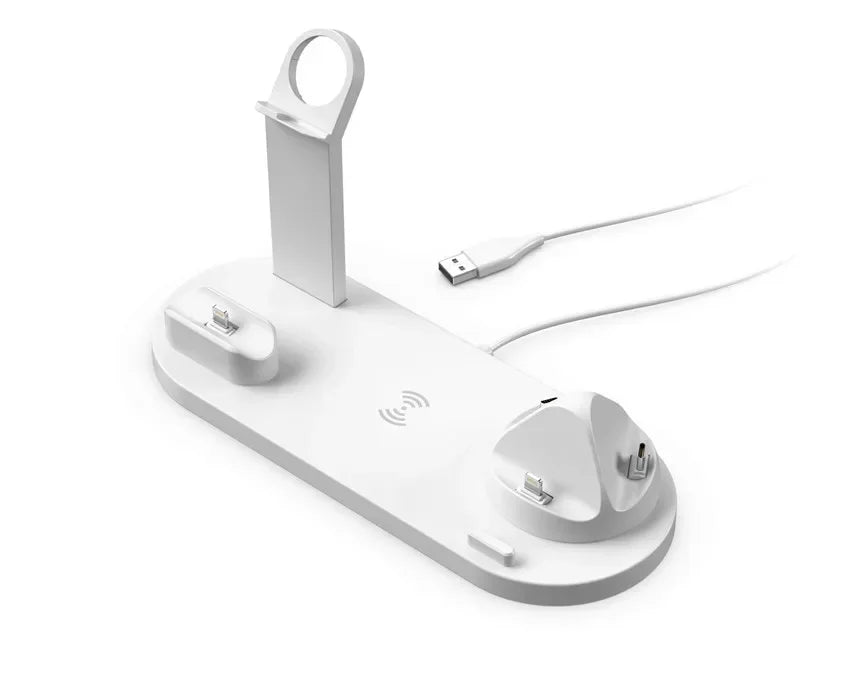 5 - in - 1 Wireless Charging Station | Multi - Device Desktop Organizer - Katchy Vibez