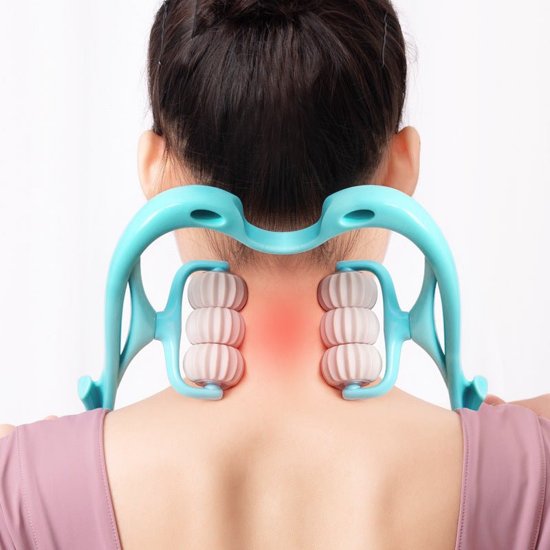 6 - Roller Cervical Neck Massager with Scraping Board - Katchy Vibez