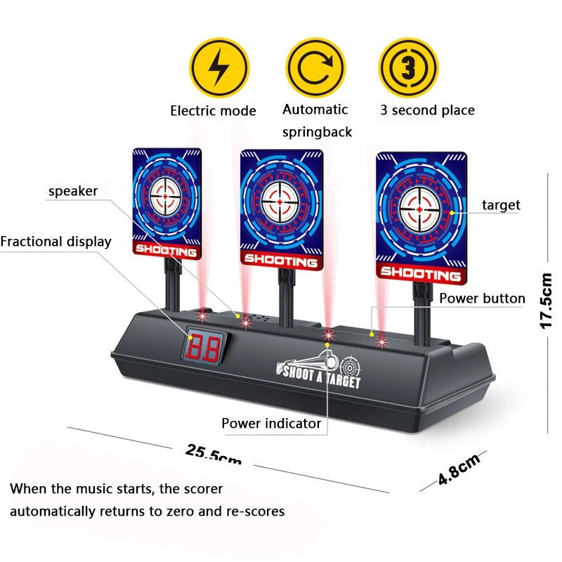 Auto - Reset Electric Target | Digital Scoring for Nerf & Foam Blasters - Katchy Vibez
