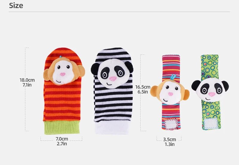 Baby Rattle Socks & Wrist Bands | Sensory Toy for Newborns - Katchy Vibez