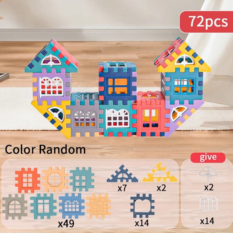 Creative Building Block House Set | Colorful, Fun & Educational - Katchy Vibez