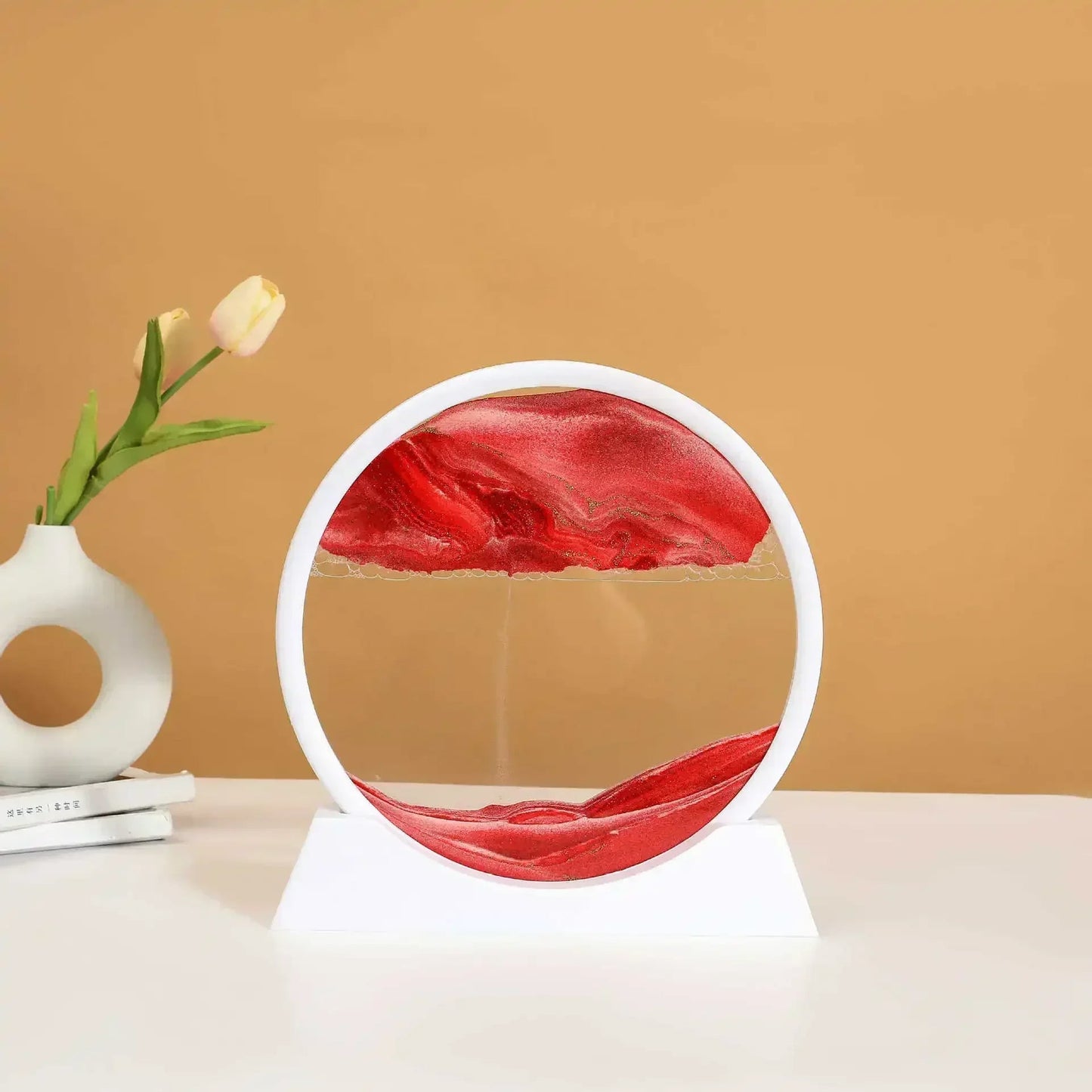 Deep Sea Sandscape | 3D Moving Sand Art in Round Glass Frame - Katchy Vibez