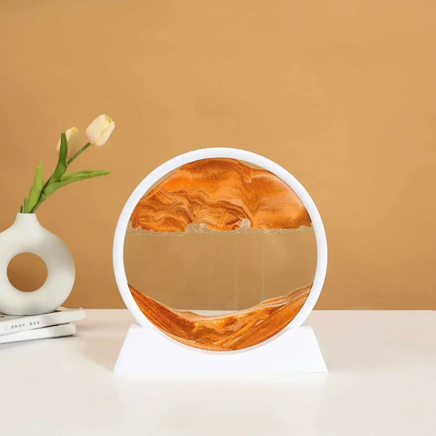 Deep Sea Sandscape | 3D Moving Sand Art in Round Glass Frame - Katchy Vibez