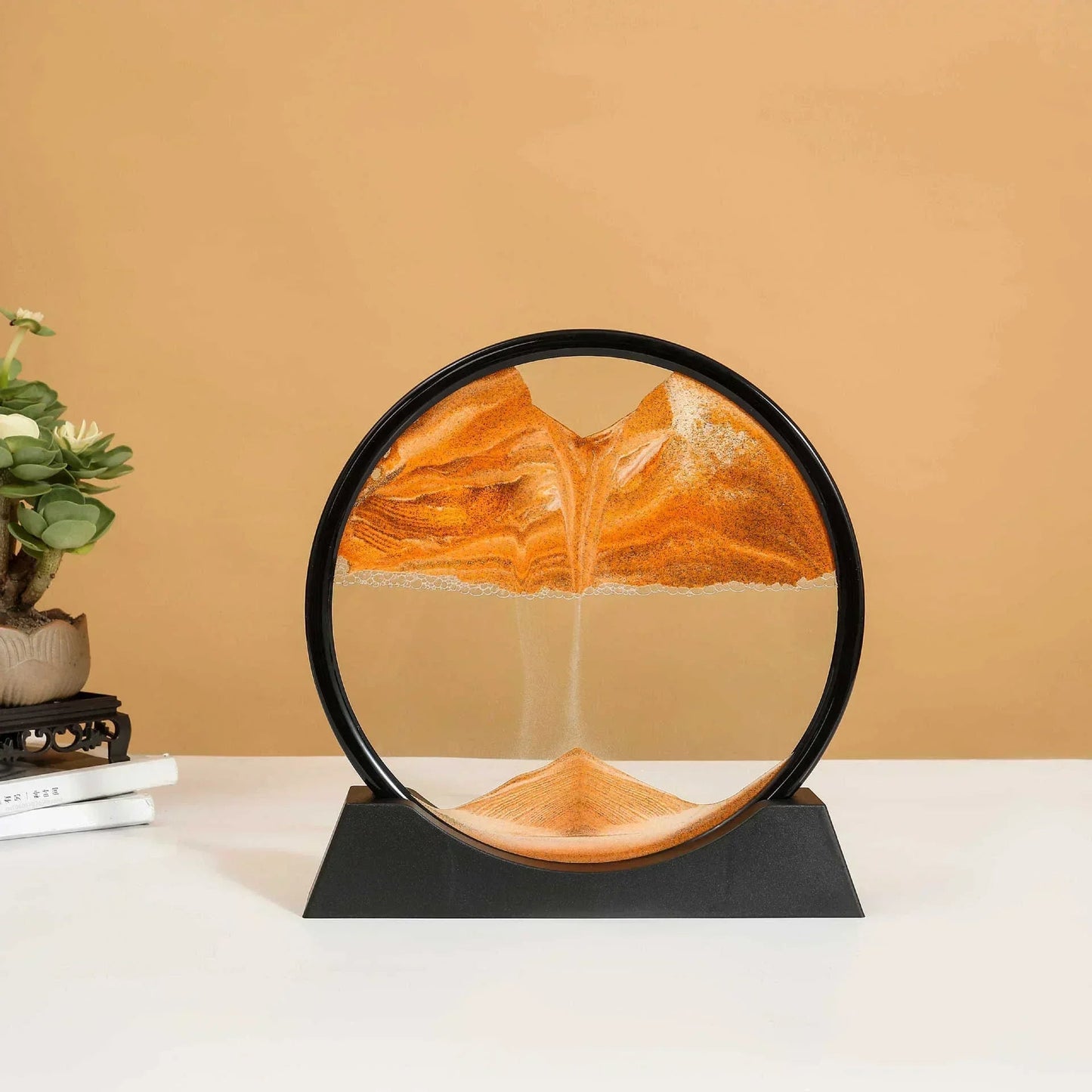 Deep Sea Sandscape | 3D Moving Sand Art in Round Glass Frame - Katchy Vibez