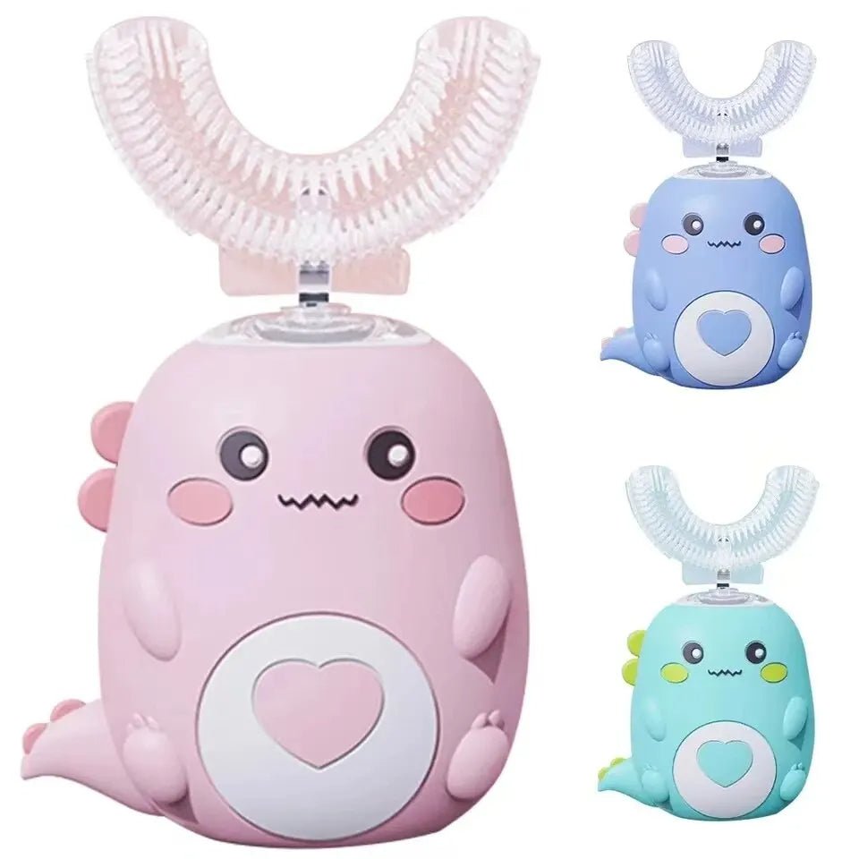 DinoBrush™ – 360° U - Shaped Electric Toothbrush for Kids - Katchy Vibez