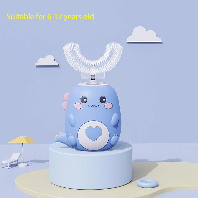 DinoBrush™ – 360° U - Shaped Electric Toothbrush for Kids - Katchy Vibez
