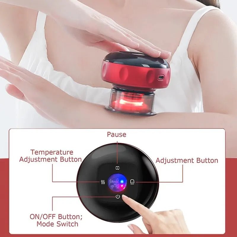 Electric Cupping Therapy Machine | Deep Tissue Massage & Heat Therapy - Katchy Vibez