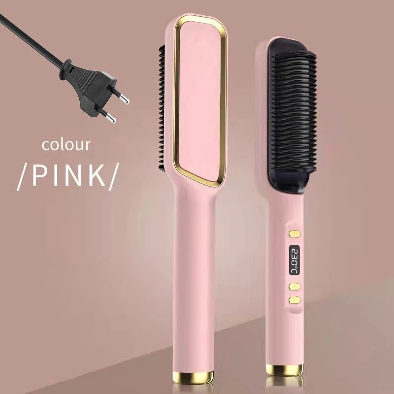 🔗Electric Hair Straightening Comb | Smooth, Shine, and Style in Minutes - Katchy Vibez