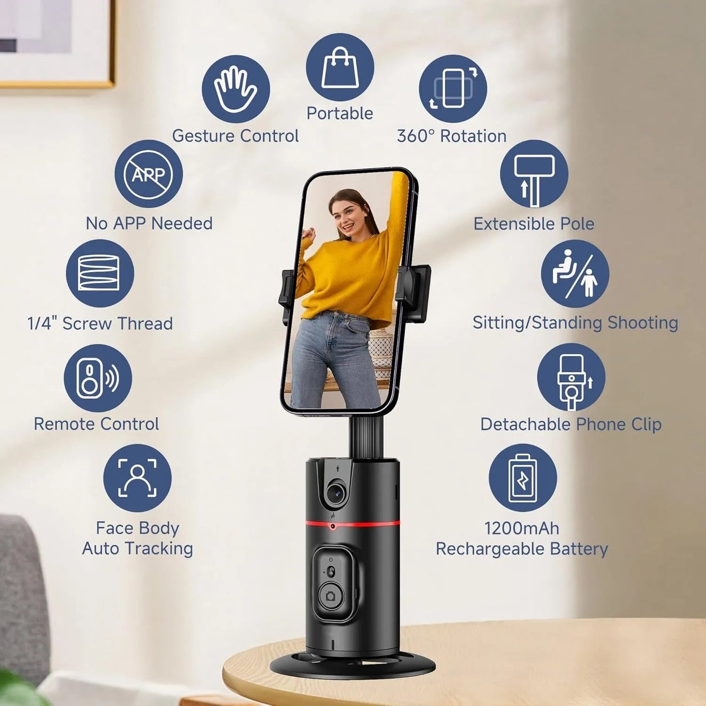 Face Tracking Rotation Phone Gimbal - Katchy Vibez