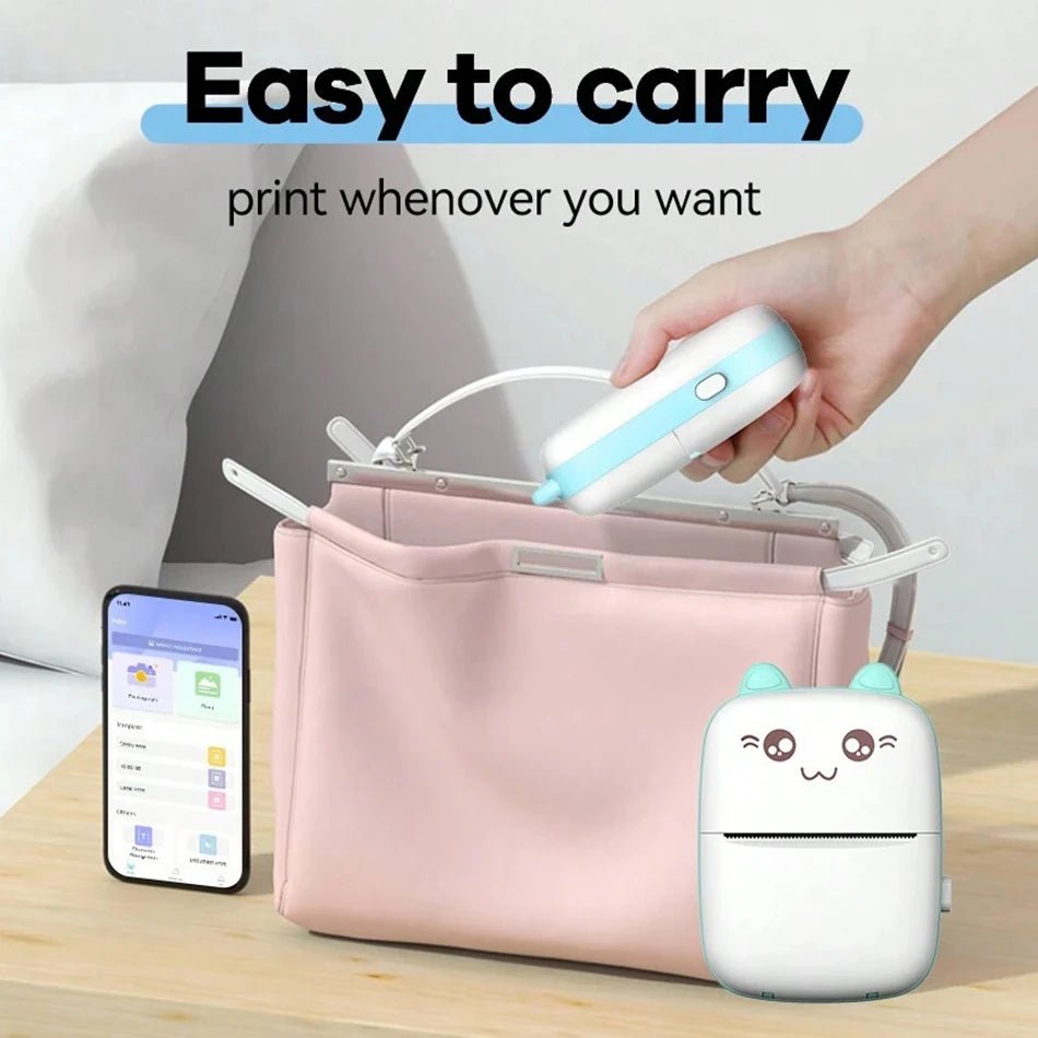 Mini Bluetooth Thermal Printer – Wireless 200DPI Label, Photo & Memo Printer - Katchy Vibez
