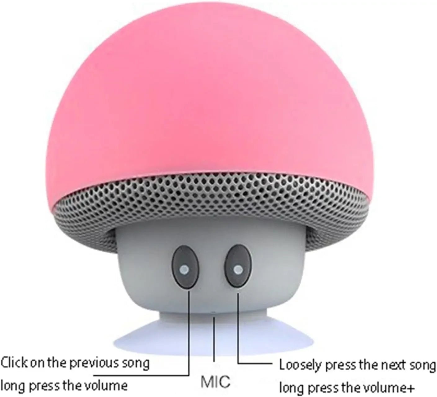 Mini Mushroom Bluetooth Speaker | Waterproof, Hands - Free, Phone Holder - Katchy Vibez
