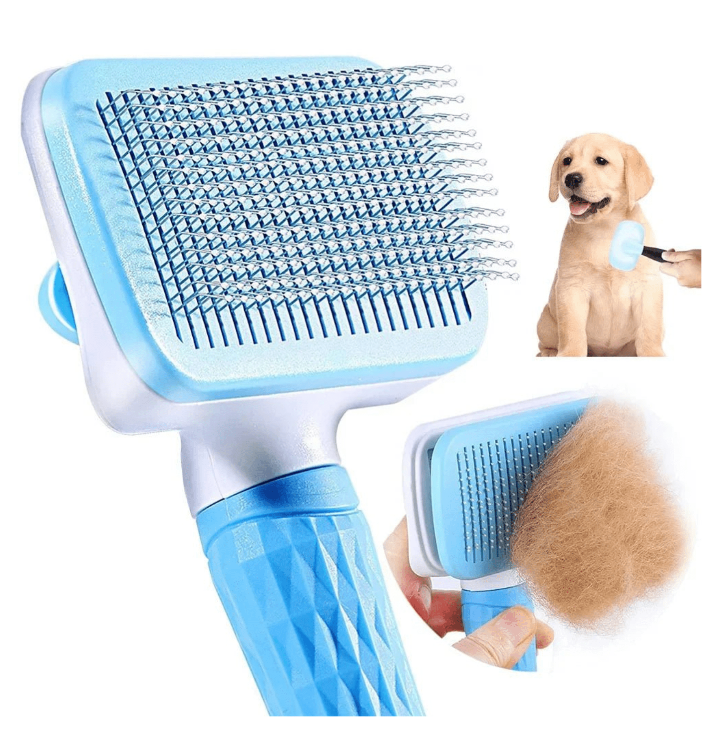 Pet Grooming Brush | One - Click Self - Cleaning Design - Katchy Vibez