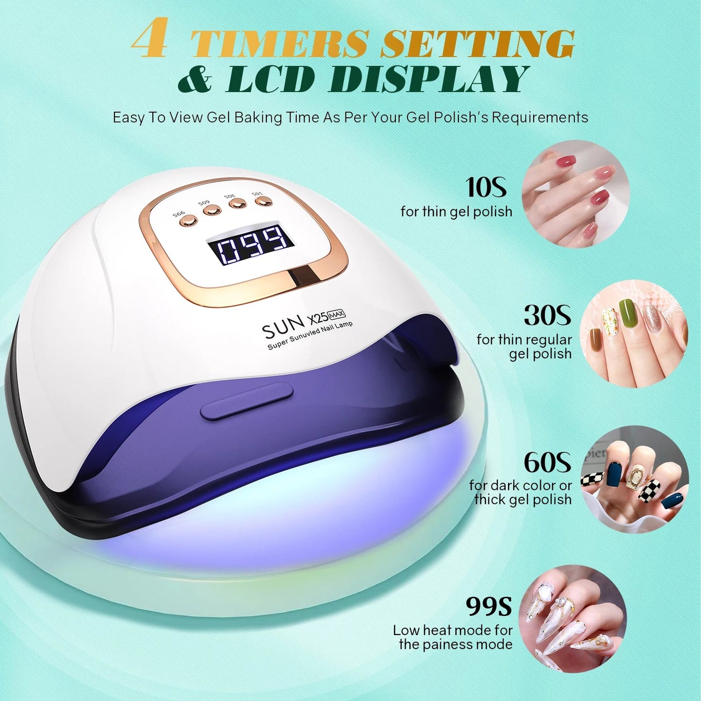 Professional UV LED Nail Lamp | 81 LEDs, Auto Sensor, 4 Timer Modes - Katchy Vibez