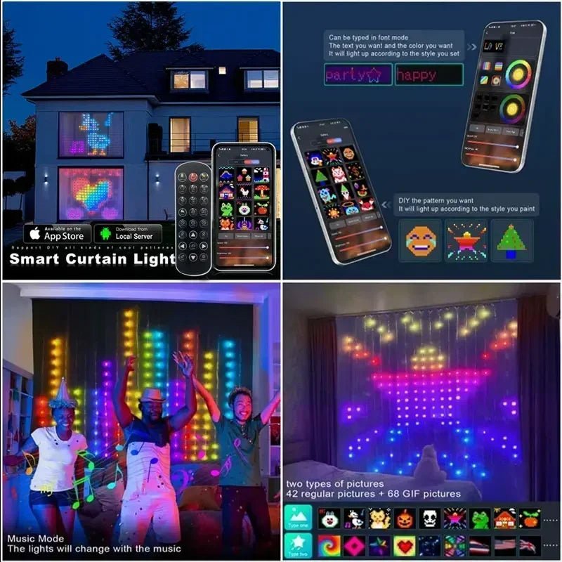 Smart LED Curtain Lights | Your Walls, Your Canvas. - Katchy Vibez