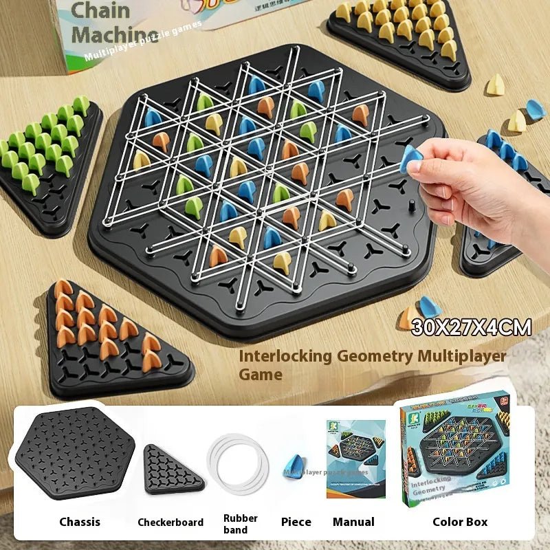 Triangle Rubber Band Game – Strategy Board Game for Families - Katchy Vibez