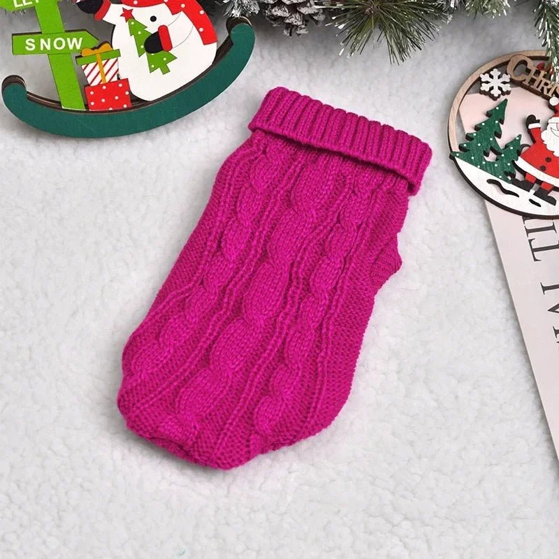 🔗Warm Twist Design Knited Pet Sweater - Katchy Vibez