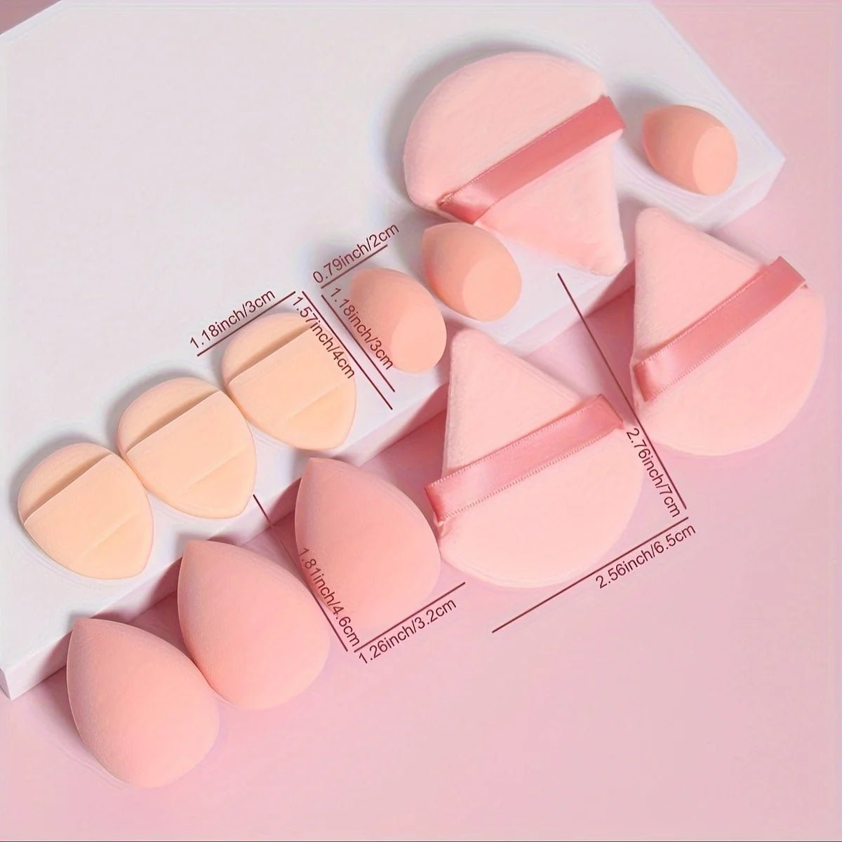 12 - Piece Makeup Sponge & Puff Set | Blender + Puff + Mini Combo - Katchy Vibez