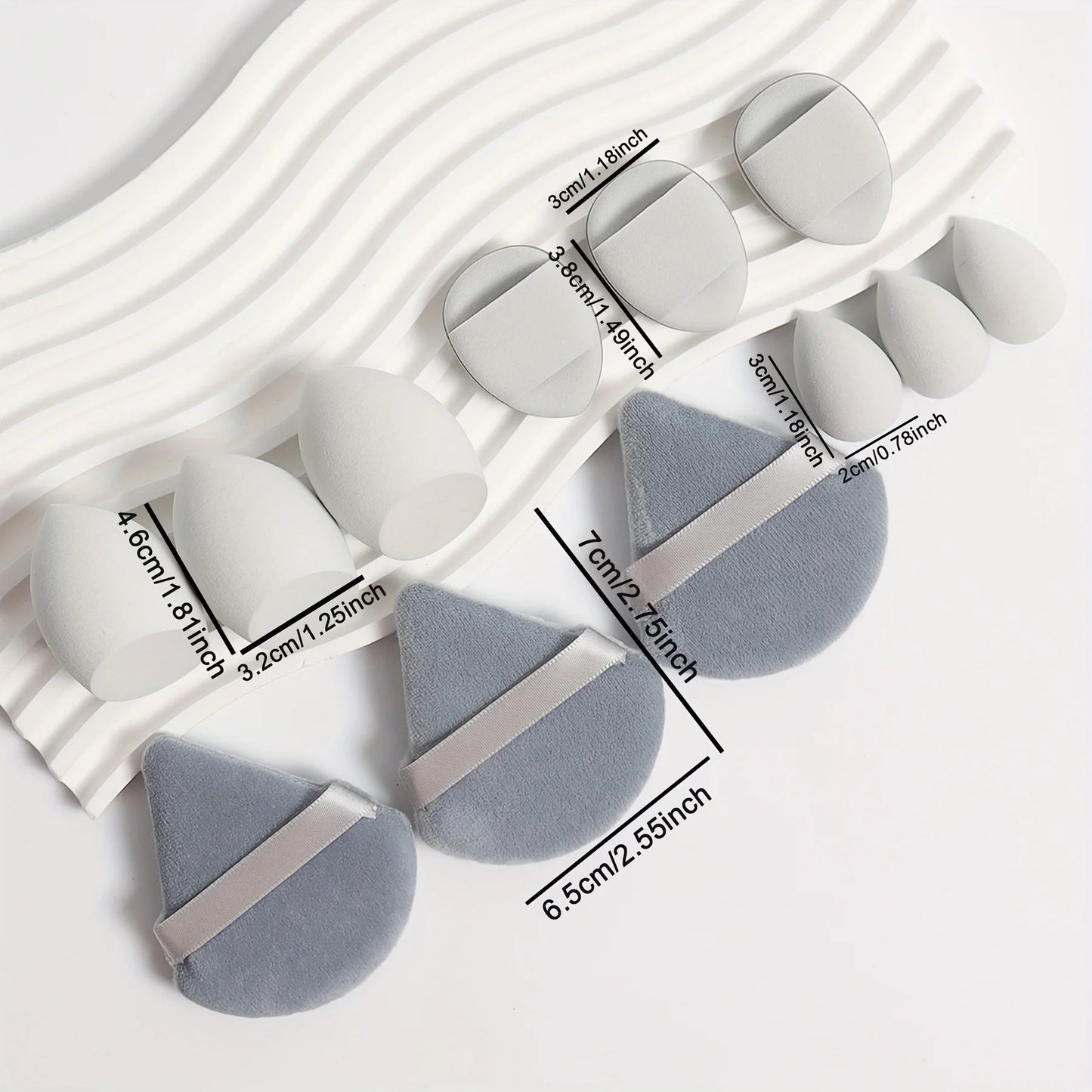 12 - Piece Makeup Sponge & Puff Set | Blender + Puff + Mini Combo - Katchy Vibez