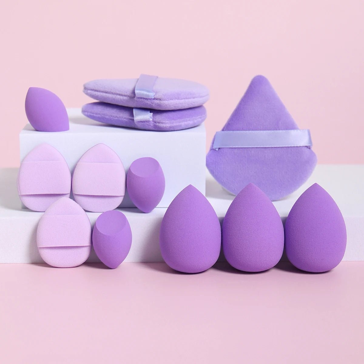 12 - Piece Makeup Sponge & Puff Set | Blender + Puff + Mini Combo - Katchy Vibez