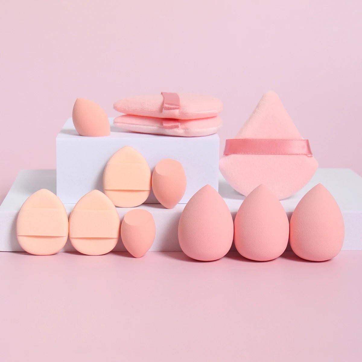 12 - Piece Makeup Sponge & Puff Set | Blender + Puff + Mini Combo - Katchy Vibez