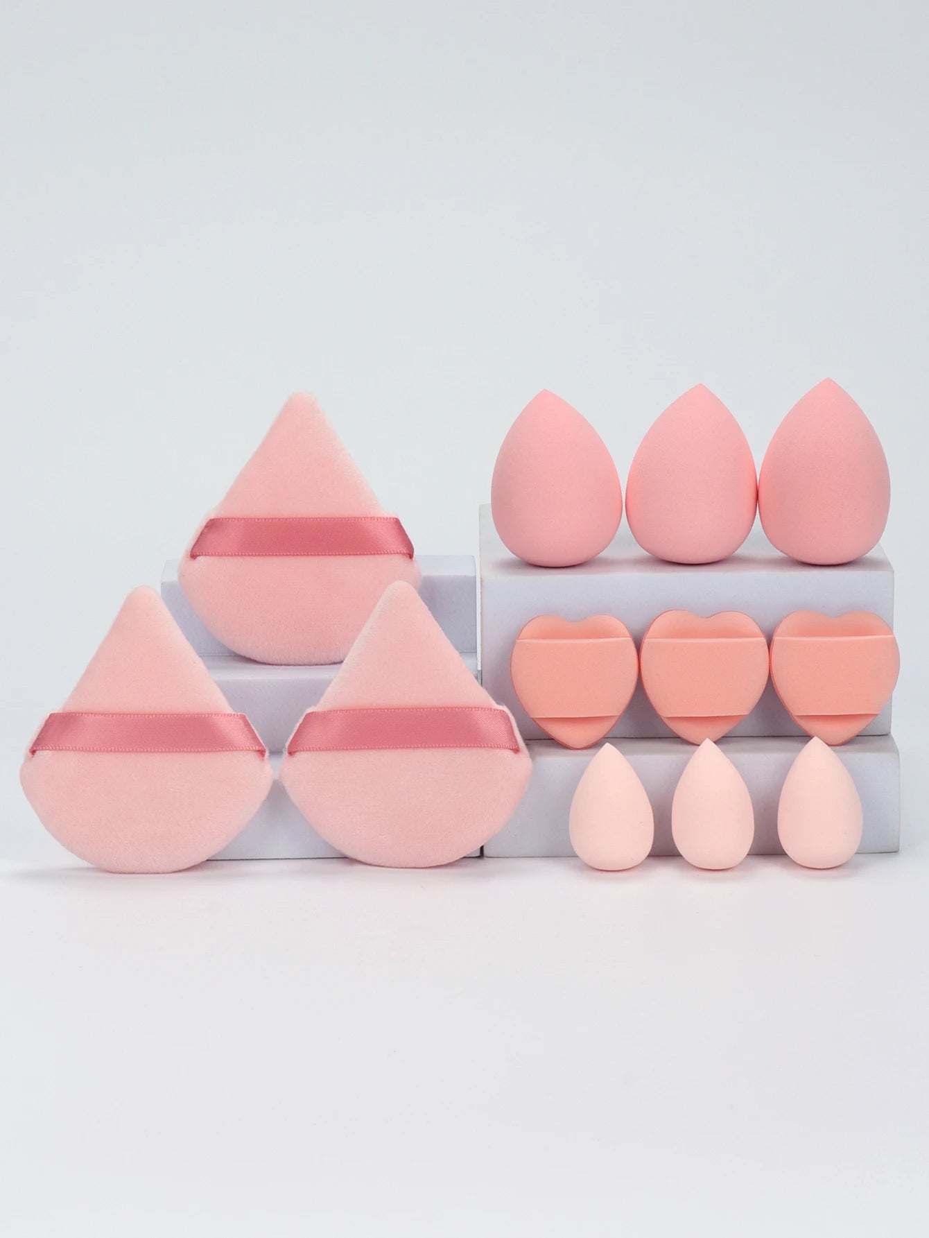 12 - Piece Makeup Sponge & Puff Set | Blender + Puff + Mini Combo - Katchy Vibez