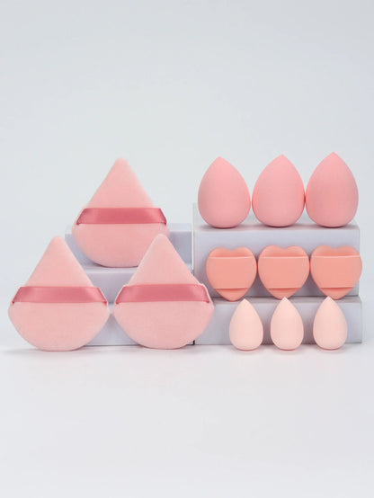 12 - Piece Makeup Sponge & Puff Set | Blender + Puff + Mini Combo - Katchy Vibez