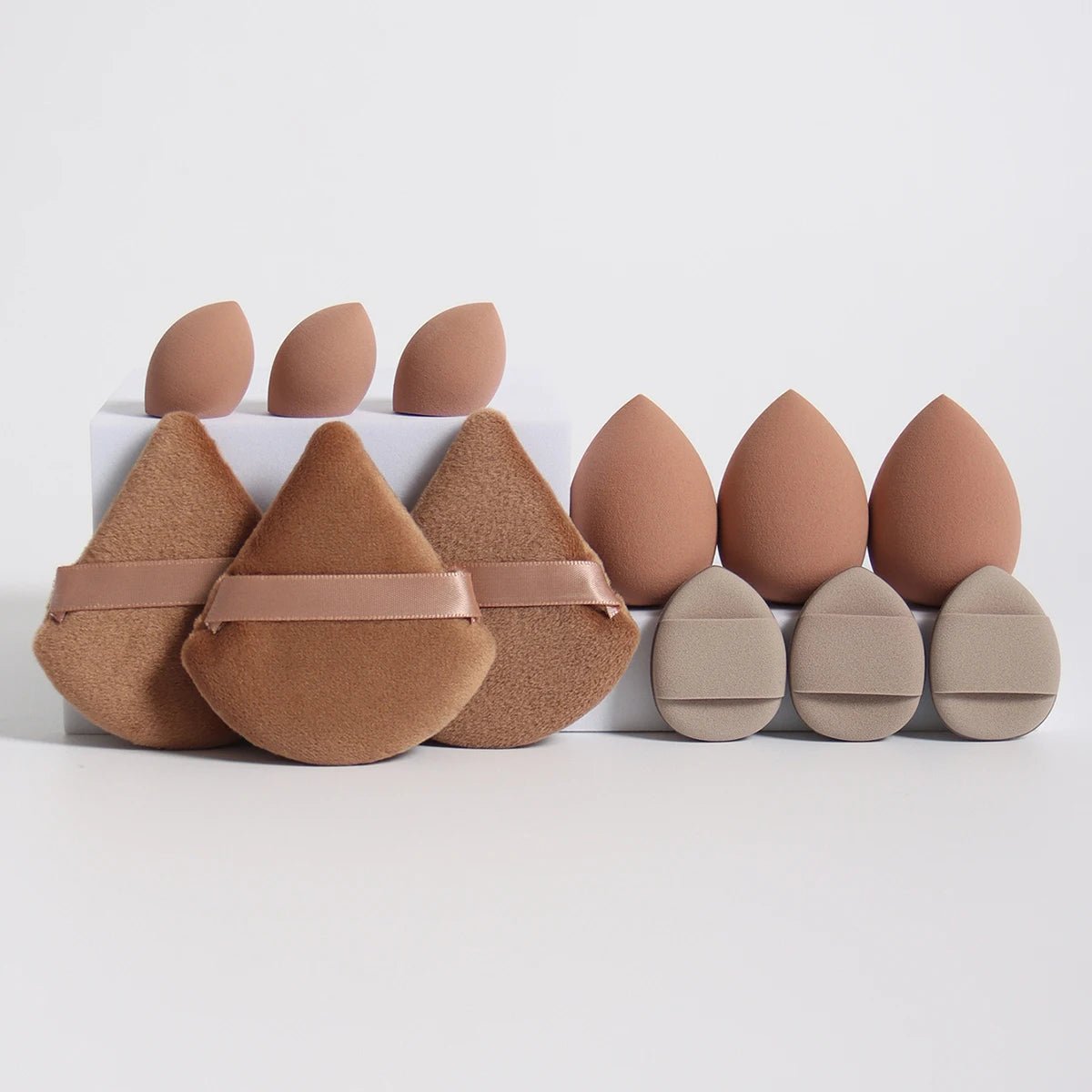 12 - Piece Makeup Sponge & Puff Set | Blender + Puff + Mini Combo - Katchy Vibez