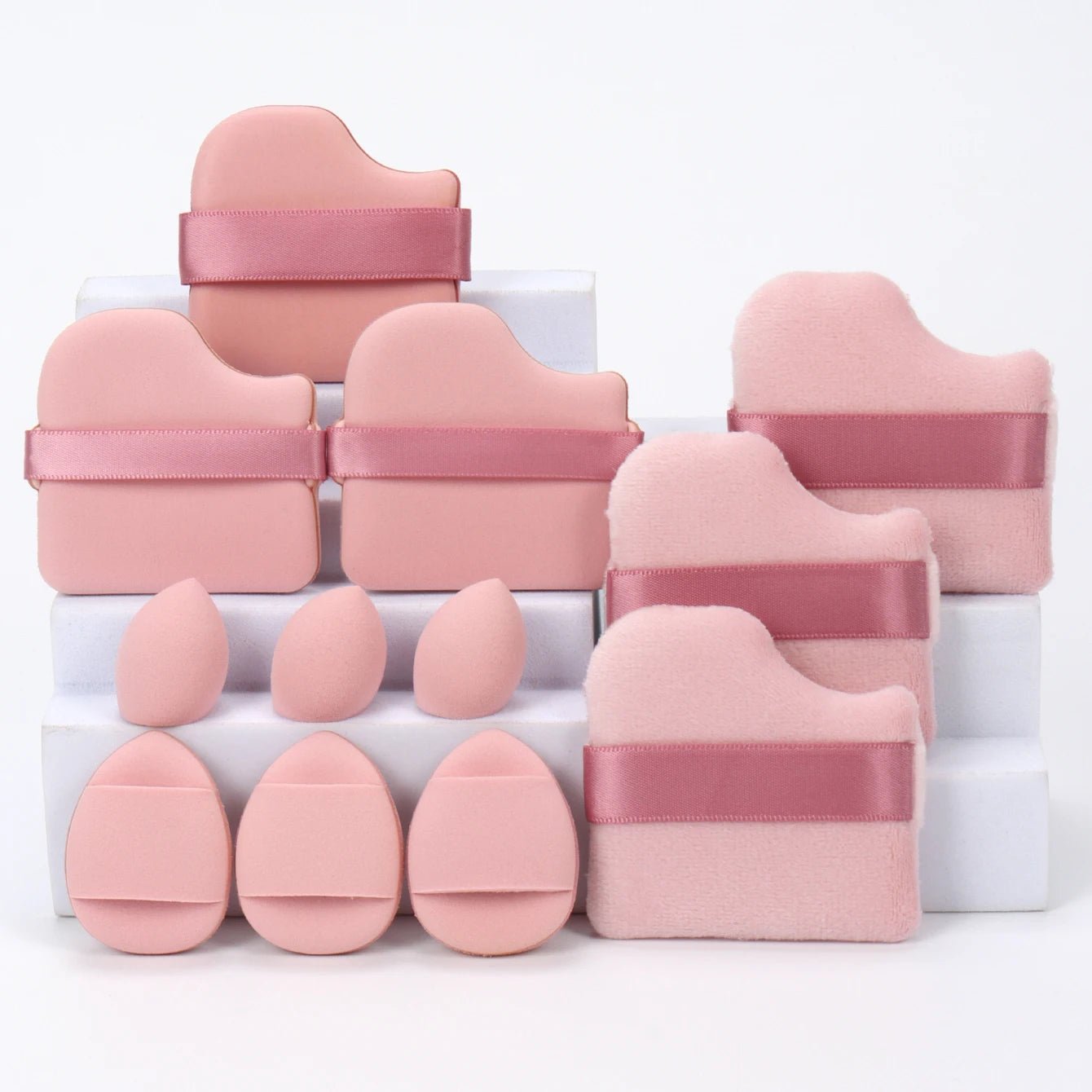 12 - Piece Makeup Sponge & Puff Set | Blender + Puff + Mini Combo - Katchy Vibez