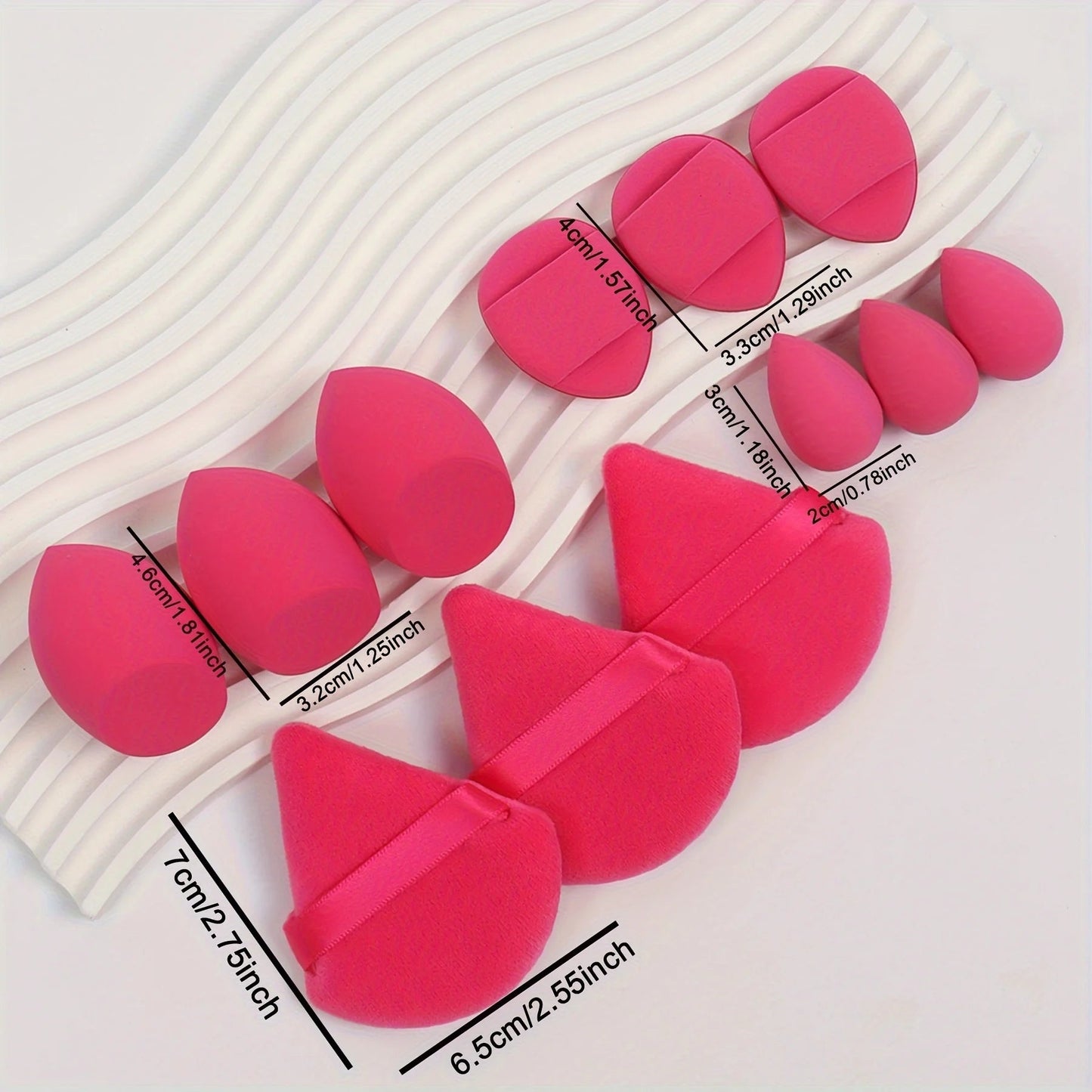 12 - Piece Makeup Sponge & Puff Set | Blender + Puff + Mini Combo - Katchy Vibez