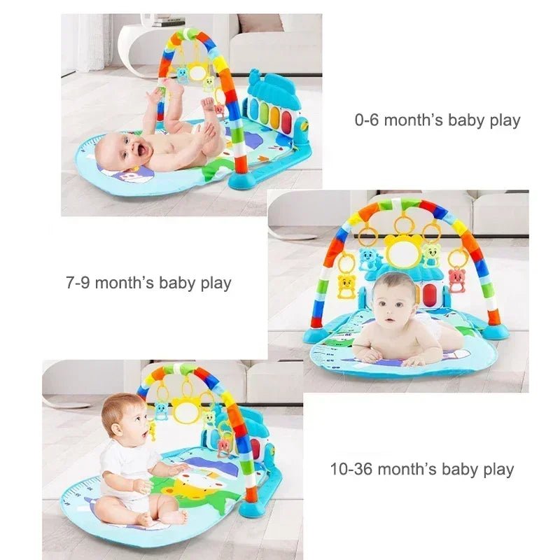 3 - in - 1 Baby Piano Play Gym Mat | Music, Lights & Development Toys - Katchy Vibez