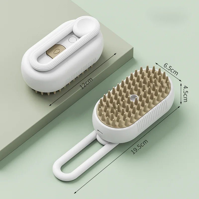 🔗3 - in - 1 Electric Pet Grooming Brush – Steam, Massage & Hair Removal - Katchy Vibez