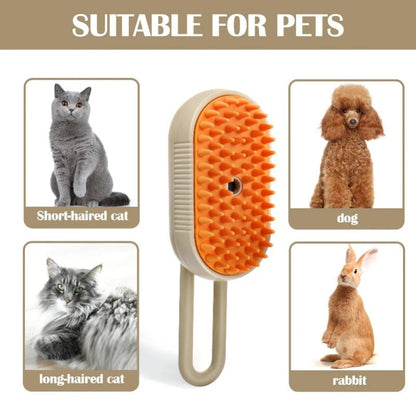 🔗3 - in - 1 Electric Pet Grooming Brush – Steam, Massage & Hair Removal - Katchy Vibez