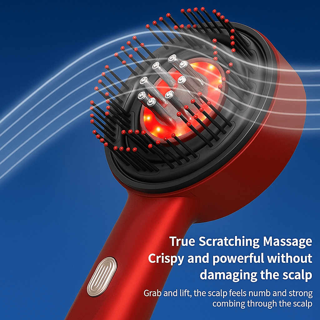 🔗3 - in - 1 Hair Oil Applicator & Scalp Massager Brush - Katchy Vibez