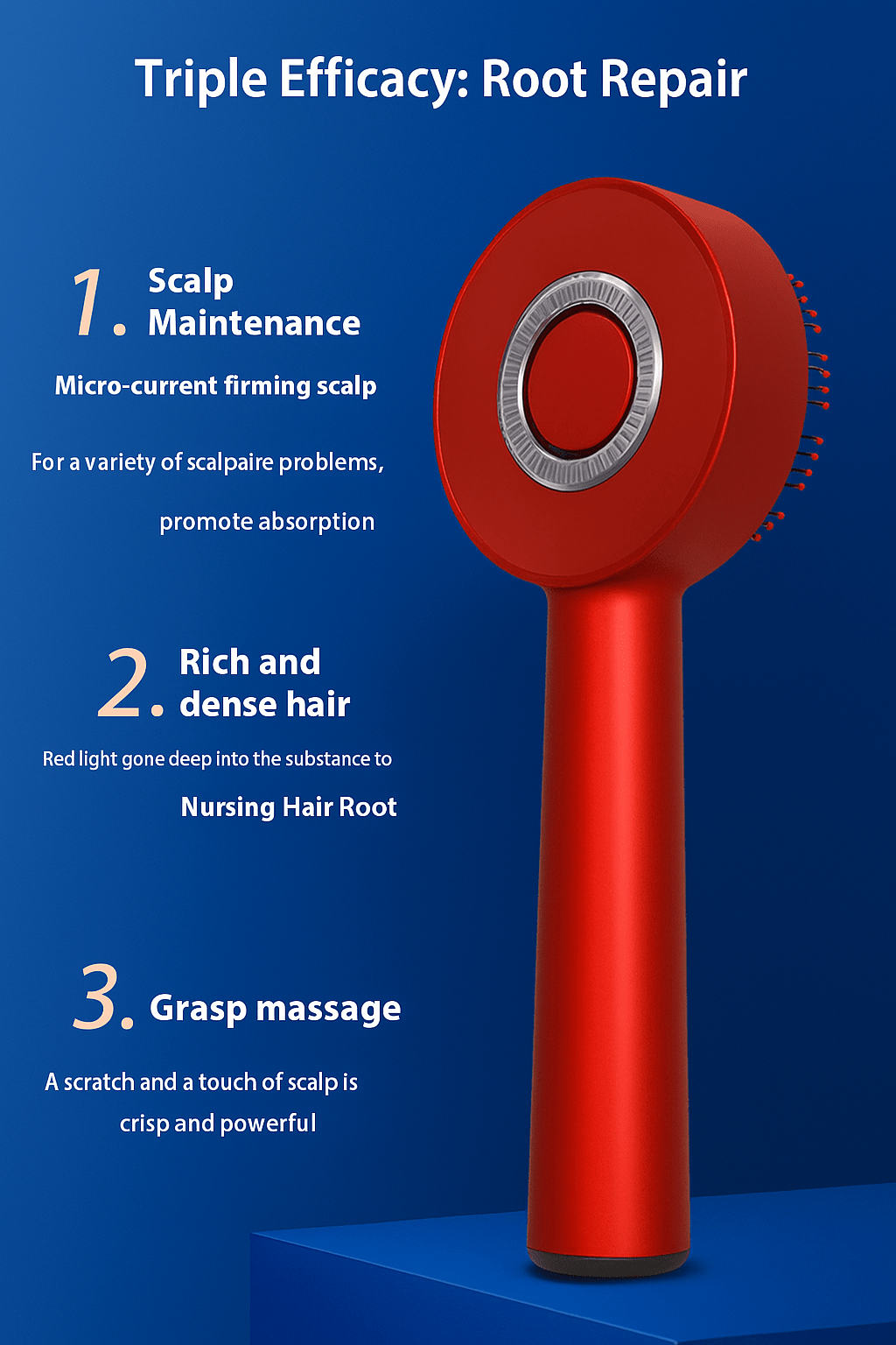 🔗3 - in - 1 Hair Oil Applicator & Scalp Massager Brush - Katchy Vibez