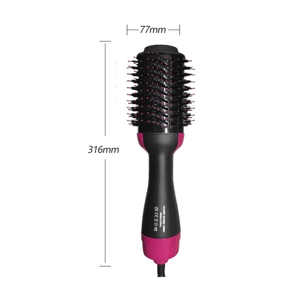 3 - in - 1 Hot Air Styling Brush | Dry, Straighten & Volumize in One Step - Katchy Vibez