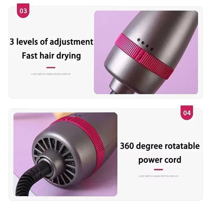 3 - in - 1 Hot Air Styling Brush | Dry, Straighten & Volumize in One Step - Katchy Vibez