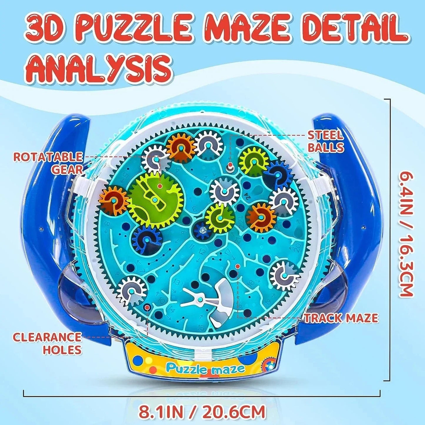 3D UFO Puzzle Maze | Transparent Rolling Ball Brain Teaser Toy - Katchy Vibez