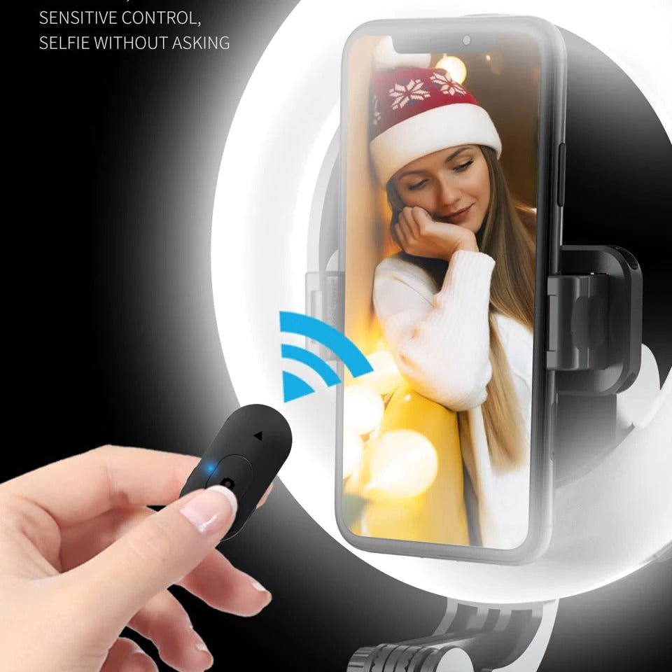 4 - in - 1 Wireless Selfie Stick Tripod with Ring Light - Katchy Vibez