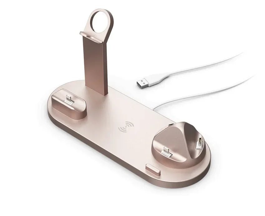 5 - in - 1 Wireless Charging Station | Multi - Device Desktop Organizer - Katchy Vibez
