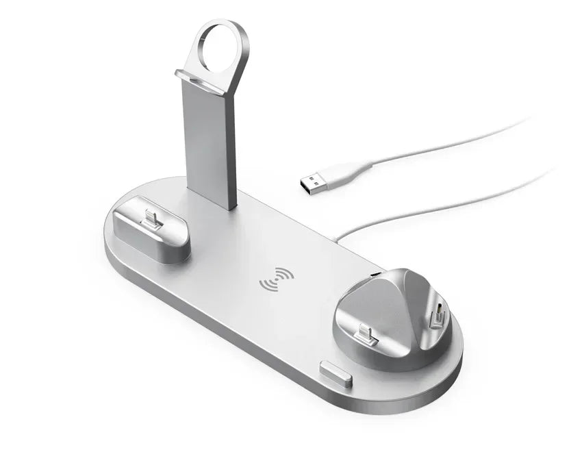 5 - in - 1 Wireless Charging Station | Multi - Device Desktop Organizer - Katchy Vibez