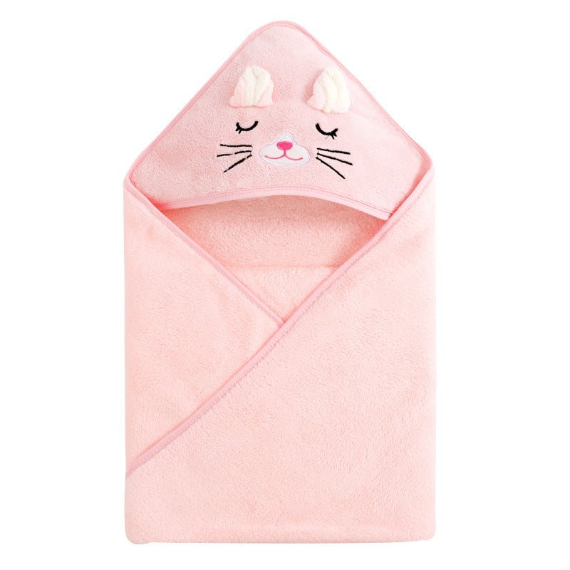 🔗Animal Hooded Baby Towel – Soft Cotton Bath Wrap for Infants - Katchy Vibez