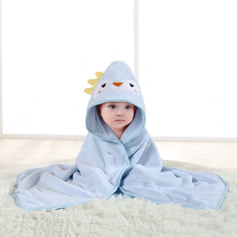 🔗Animal Hooded Baby Towel – Soft Cotton Bath Wrap for Infants - Katchy Vibez
