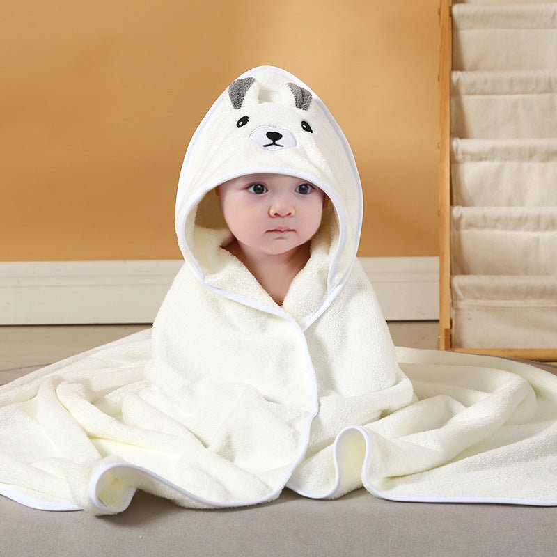 🔗Animal Hooded Baby Towel – Soft Cotton Bath Wrap for Infants - Katchy Vibez