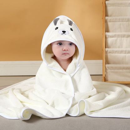 🔗Animal Hooded Baby Towel – Soft Cotton Bath Wrap for Infants - Katchy Vibez