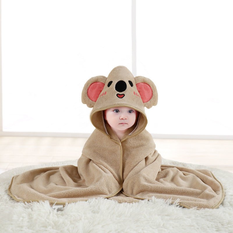 🔗Animal Hooded Baby Towel – Soft Cotton Bath Wrap for Infants - Katchy Vibez