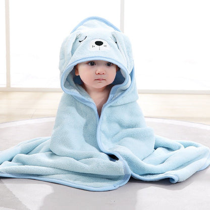 🔗Animal Hooded Baby Towel – Soft Cotton Bath Wrap for Infants - Katchy Vibez