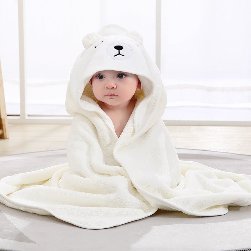 🔗Animal Hooded Baby Towel – Soft Cotton Bath Wrap for Infants - Katchy Vibez
